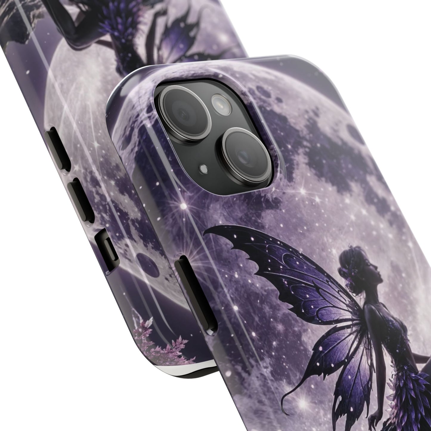 Phone Case - Fairy sitting on a rock with moon rising design